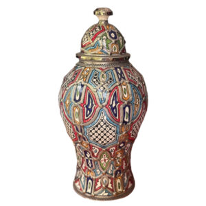 Jarrón decorativo con tapa Mod. CJD005
